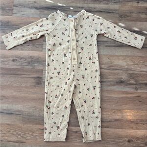Zara Beige Floral Romper